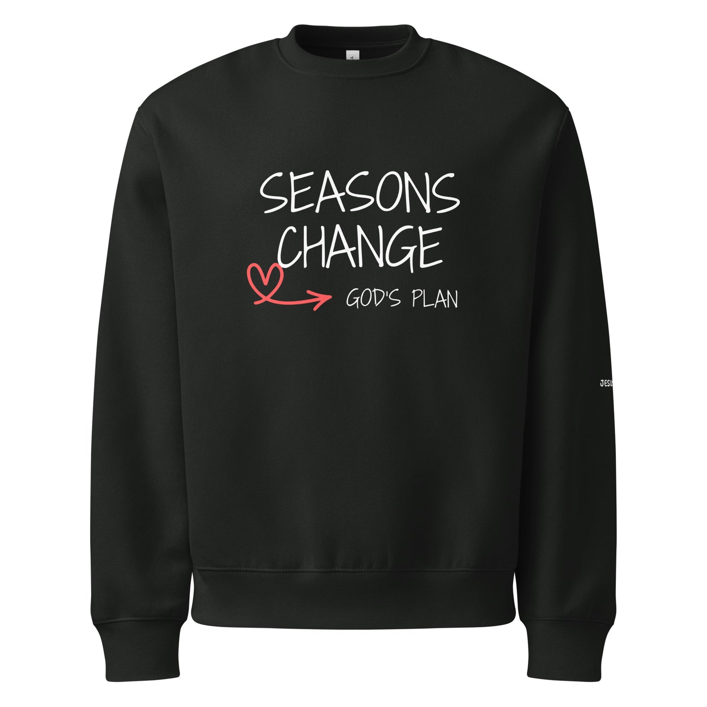 Black Seasons Change Oversized Heavyweight Sweatshirt