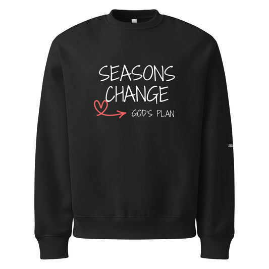 Black Seasons Change Oversized Heavyweight Sweatshirt